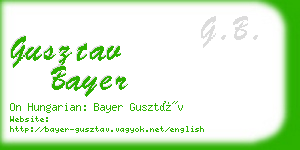 gusztav bayer business card